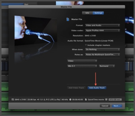 Add Audio Track